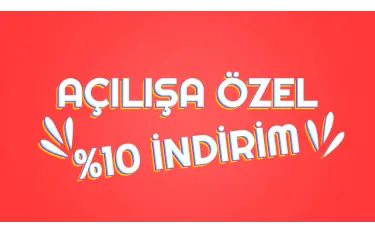 Tüm Ürünlerde 10% İndirim!